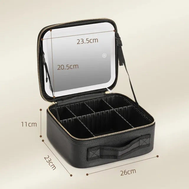 Travel Makeup Bag with Adjustable Dividers