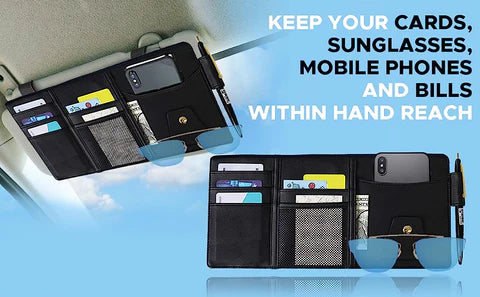 Car Sun Visor Organizer (Premium Leather ๐ฅ)