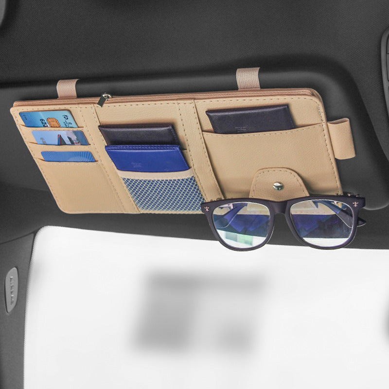Car Sun Visor Organizer (Premium Leather ๐ฅ)