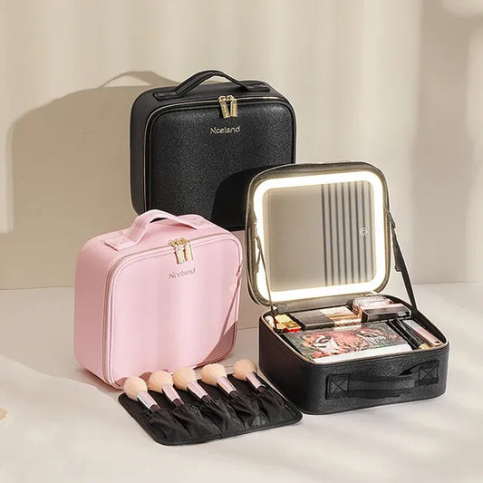 Travel Makeup Bag with Adjustable Dividers