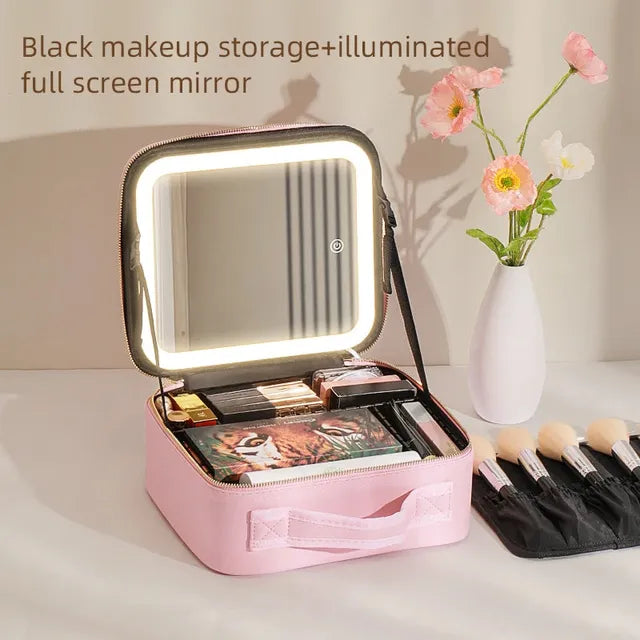 Travel Makeup Bag with Adjustable Dividers