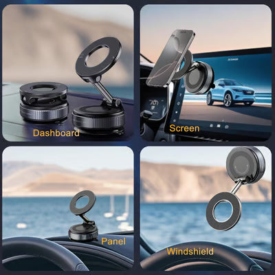 2025 Newest 360° Adjustable Vacuum Magnetic Suction Cup Phone Holder