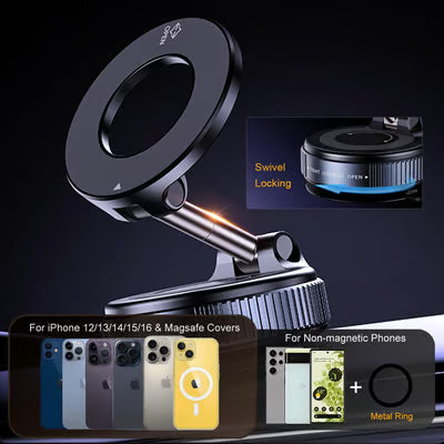 2025 Newest 360° Adjustable Vacuum Magnetic Suction Cup Phone Holder