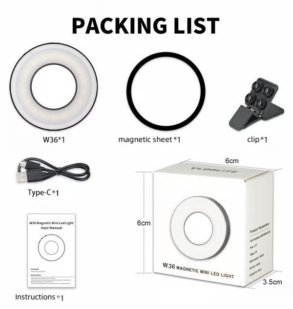 Mini Magnetic Selfie Light